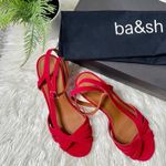 Ba&sh  Red Camelia Block Sandals Photo 3
