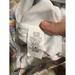 Hummingbird  SZ Large Women Linen Blend Striped Rainbow Muted Neutral Shorts‎ Photo 4