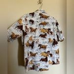 American Vintage Vintage All Over Horse Button Down Shirt Size XL‎ Winter Running Horse Print Photo 4