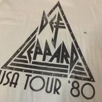 Def Leppard  USA tour 80 studded graphic tee cropped T-shirt sz XL Photo 5