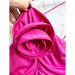 Showpo NWT Teagan Bodycon Ruched Asymmetric Strap Rosette Midi Dress Mulberry 2 Photo 3