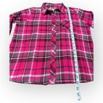 Vintage Old Mill Women’s XL Pink Plaid 100% Cotton Flannel Button Up Shirt Photo 8