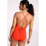 CALIA Women's Swim Triangle Strappy Back One Piece 12 Fresh Red NWT Photo 1