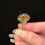 VTG Boho Style Statement Ring Size 7.5 Adjustable Silver Photo 1