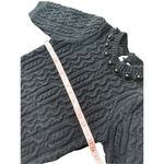 ZARA  High Collar Cable Knit Sweater With Tonal Beads & Shorts Sleeves Photo 9