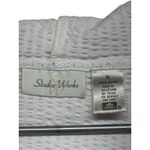 Studio Works  Womens XL Pink Seersucker Textured Hooded Zip Up Jacket Photo 1