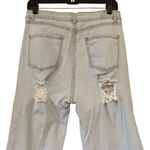 Purple Candy Unique Denim High Rise Extreme Distressed Flares Light Wash, Sz XL Blue Photo 5