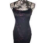 City Triangles 90s Vintage  Floral Dress Glitter Roses Formal Cocktail Photo 3