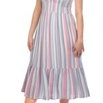 Gibsonlook Women's XXL Midi Summer‎ Breeze Smocked Dress Ruffle Shoulder Straps Photo 0