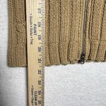 Abercrombie & Fitch Womens Ribbed Knit Zip Up Sweater Collared Size M Tan Y2K Photo 7