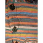 Madewell Scoopneck Tank Shirt Dress in Rainbow Stripe button down cotton size M Photo 9