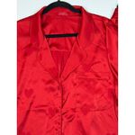 Nuuds Red Heart Print Satin Pajama Set Women's XXL Button Up Top Shorts Photo 1
