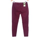 Toad & Co Womens Mid Rise Lola Slim Fit Straight Skinny Jeans Burgundy Sz 4 NWT Red Photo 2