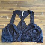 Free People Intimately  Black Lace Bralette Sexy Layering Large L Galloon Photo 0
