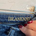 BLANK NYC Wedge Button Fly Raw Hem High Rise Denim Shorts Photo 8