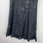 Victoria's Secret Victoria’s Secret Black Floral Lace Slip Dress Medium Ruffle Hem Sexy Lingerie Photo 9
