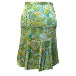 Banana Republic Eight
Gores Silk Skirt 4 Paisley Print Teal/yellow Lined Godet Photo 1