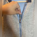 ZeroXposur Vintage Reversible Blue and Gray Windbreaker Cotton Hoodie Photo 5