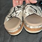 Vince Camuto Cream and Black Slide Sandals Photo 3