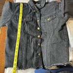 Say What? Say What ? Embroidered Floral Denim Jacket Size Small Photo 7