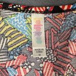 LuLaRoe Womens Medium Black Geometric Classic T Shirt Scoop Neck Short Sleeve Photo 5