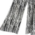 Caroline Rose Black White Printed Slinky Travel Knit Wide Leg Pants S Photo 2