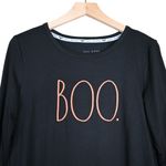 Rae Dunn  Women's S BOO Long Sleeve Pajama Top in Black, Orange Photo 2