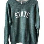 Jerzees  Michigan State Sweatshirt Womens Small Green STATE Graphic Long Sleeve‎ Photo 0