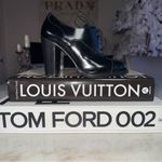 New Church’s Black Leather Cap Toe Lace Up High Heel Oxford Pumps Womens 34.5 Size undefined Photo 3