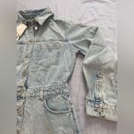 ZARA NWT Womens Denim Mini Dress Size Large Photo 6