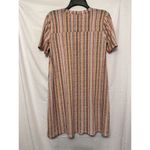 BCBGeneration  Women's Striped Multicolor Short Shift‎ Dress Small Pink Green Photo 2