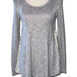 belle du jour  XS womens gray long sleeve knit top lace side cross cross back Photo 8