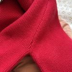 Farm Rio  High Neck Burgundy Red Knit Blouse Crop Top Photo 3