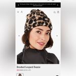 Kate Spade Brushed Leopard Animal Print Knit Hat Beanie Womenโs One Size Photo 6