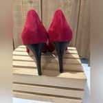 Cole Haan  Nike Air Women’s Shoes Sexy Ruby Red Suede High 4” Heels Sz 9.5 B Mint Photo 4
