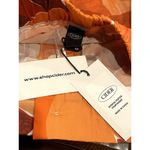 Cider NWT By The Beach Floral Mini High Waist Pleated Shorts Button Zip M Orange #3120 Photo 6