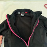 Spyder  Womens Jacket Small  Black Waffle Weave Knit Full Zip Casual Logo Photo 3