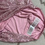Edikted  Sparkling Pink Sequin Open Back Halter Mini Dress, size large Photo 15