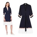 Joie  Aydrien Colorblock Dress Size 8 Navy White Pink NWT Photo 1