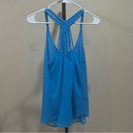 E & M  Blue Strappy Sleeveless Blouse Small Photo 8