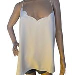 J. By J. Crew Cream Scalloped Neck Spaghetti Strap Flowy Blouse Size undefined Photo 0