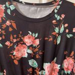 Short sleeve‎ light summer floral dress with pockets. Size small. Black Photo 1