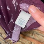 Mudd  Burgundy Aztec Cold Shoulder Tie Waist Crop Top Women's Size XXS Photo 3