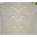 Pink Rose  Oatmeal Tan Crochet Open Front Cardigan Sweater Size M Pockets Office Photo 7