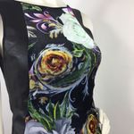 Clover Canyon Baroque Rose Velvet and Genuine Leather Dress Photo 15