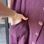 ASOS DESIGN vest mini dress burgundy sleeveless button down collar pockets Photo 3