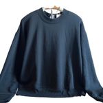 A New Day  Women's Black Crewneck All Day Fleece Sweatshirt - Size XXL - NWT Photo 0