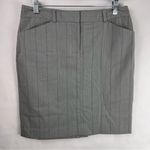 Attention Gray Pinstripe Stretch Lined Pencil Skirt Office Career 6 Workwear Photo 0
