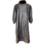 Vintage Rallee Leather Fox Fur Coat Sz L Chocolate Brown Thermolite Maximalism Size L Photo 3