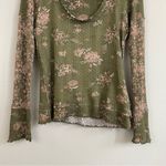 We The Free Free People WTF Clover Floral Printed Thermal Top Army Combo Size Large Photo 6